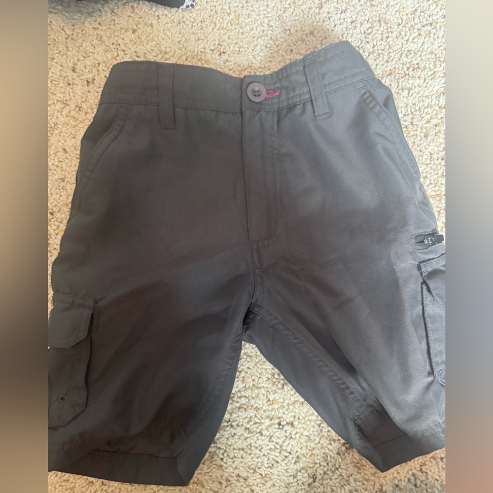 Burnside Dark Gray Cargo Shorts for Men
